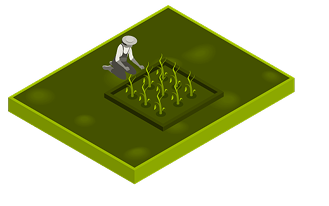 Someone tending to the grass