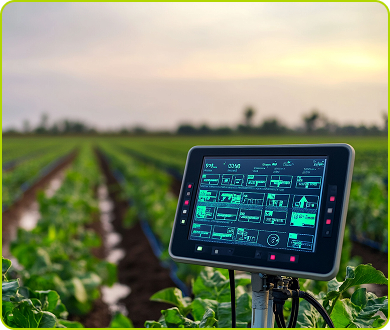 Ipad with data in a field