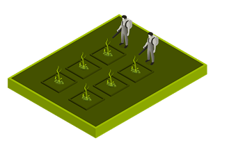 Pesticide on the grass graphic